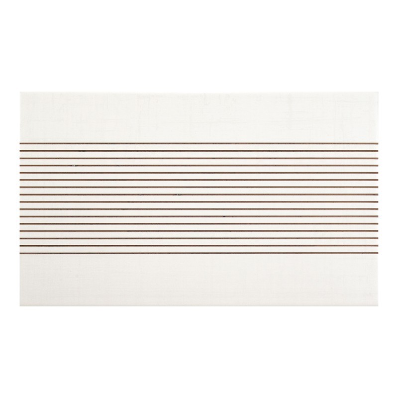 Listel Textile White Groove 20X33,3 cm - Blanc Satiné 