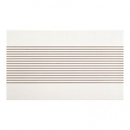 Listel Textile White Groove 20X33,3 cm - Blanc Satiné 
