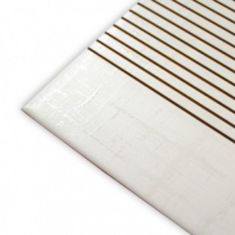 Listel Textile White Groove 20X33,3 cm - Blanc Satiné  détail