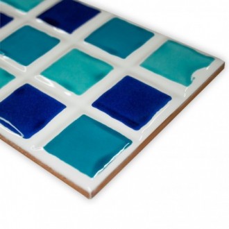 Listel Listel Profum Mosaico Blu3 10X20 cm - Bleu Brillant  détail