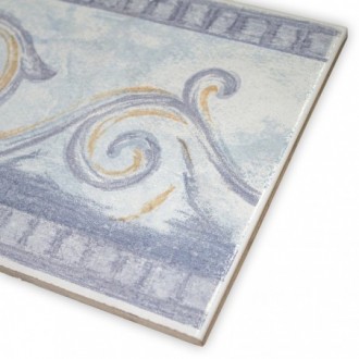 Listel Listello Marmor Bianco 16,5X33,3 cm - Bleu Brillant  détail