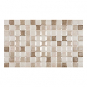 Faïence murale CIMENT MOSAIQUE CREME TAUPE 33X55 cm