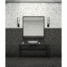 Carrelage Sol & Mur Tritato Blanco 25X25 cm - Blanc Mat visuel en salle de bain