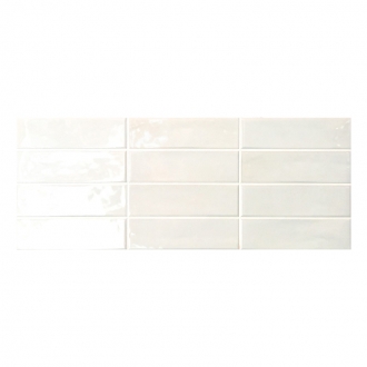 Faïence murale Zelli Bianco 20X50 cm - Blanc Brillant